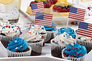 4th of July Chocolate Cupcakes photo