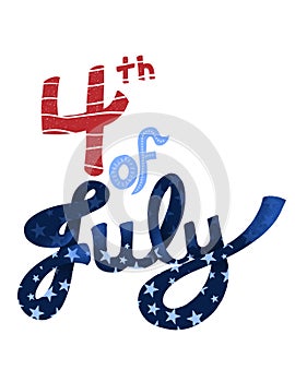 4th of July Hand Lettered Graphic photo
