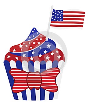 4th of July, Independence Day Cupcake clip art