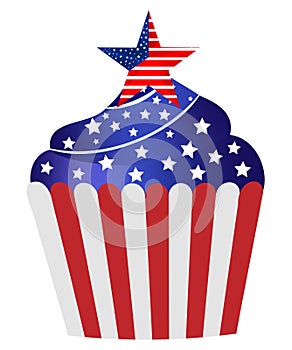 4th of July, Independence Day Cupcake clip art