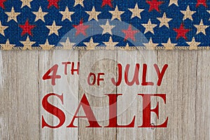 4th of July sale message photo