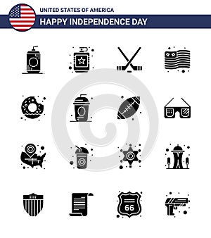  4červenec spojené státy americké šťastný nezávislost ikona symboly skupina z16 solidní z kolem spojené státy americké kapalina vlajka americký 