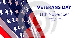 11th november - Veterans Day. Honoring all who served.