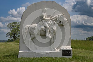 17th Pennsylvania Cavalry Monument, Gettysburg National Military Park, Pennsylvania, USA