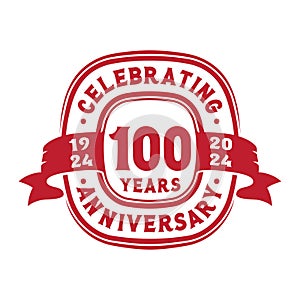 100th Anniversary Celebration Logo Design Template. 100th Anniversary Vector and Illustration.