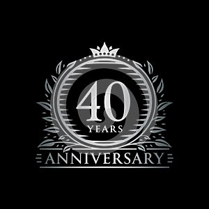 40 years celebrating anniversary design template. 40th anniversary logo. Vector and illustration.