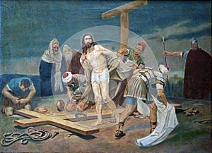 10th Station of the Cross - Jesus is stripped of His garments photo