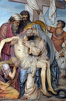 13th Stations of the Cross,Jesus ` body is removed from the cross