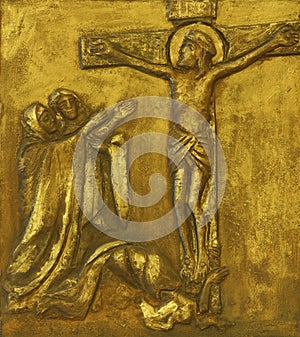 12th Stations of the Cross, Jesus dies on the cross, church of Our Lady of Sorrows in Spansko, Zagreb, Croatia photo