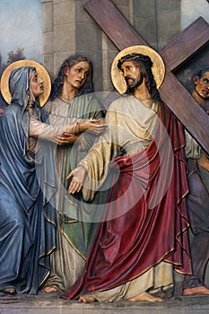 4th Stations of the Cross, Jesus meets His Mother photo