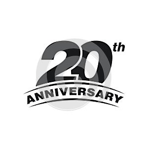 20th Years Anniversary Celebration Icon Vector Logo Design Template