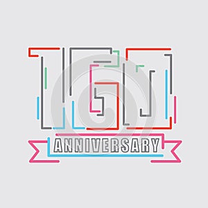 160th Years Anniversary Logo Birthday Celebration Abstract Design Vector