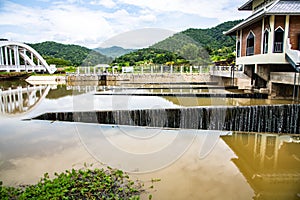 Tha Chomphu dam in Lamphun  province