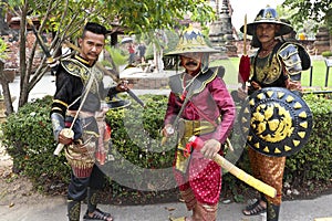 Actors reenact a scene from the 18th century in ayuthaya, thailand