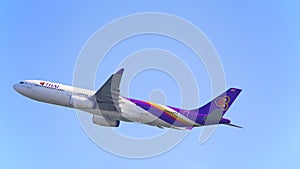Thai airways aircraft airbone