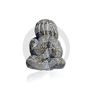 Thai Amulet isolate on a white background. See No Evil Buddha.