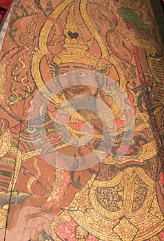 Thai ancient art on the wall