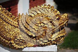 Thai ancient dragon statue