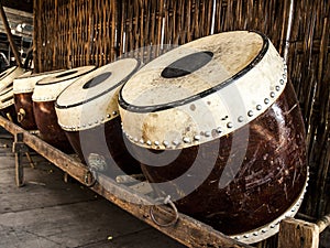 Thai ancient drums musical instrument