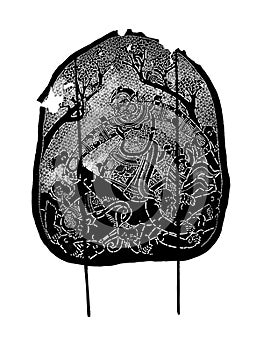 Thai ancient shadow play - Shadow puppet