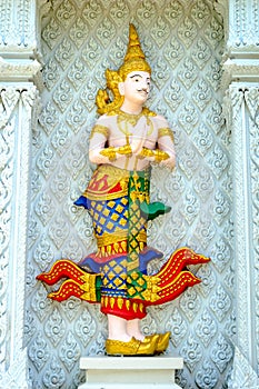 The Thai angel sculpture of buddism.