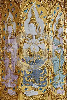Thai angels molding art