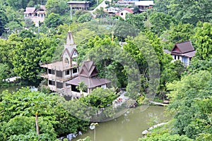 Thai architecture styled village settlements in Khao Kor, Phetchabun, Thailand