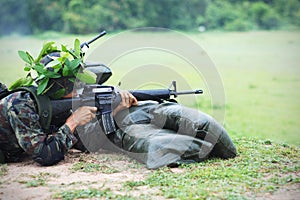 Thai Army on the Gunnery drills