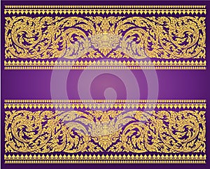 Thai Art Background Thai art pattern vector