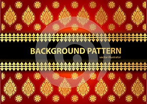 Thai Art Background Thai art pattern vector