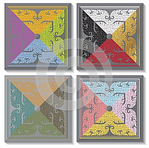 Thai Art Background Thai art pattern vector