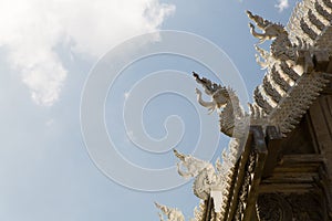 Thai art Buddha roof triangle