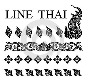 Thai art pattern vector