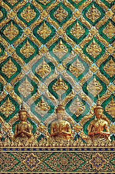 Thai art sculpture wall