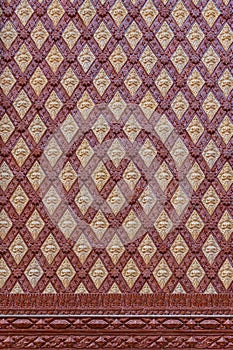 Thai art style repetitive wall patten for background