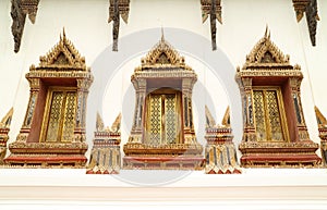 Thai art windows in temple