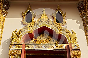 Thai art windows in temple