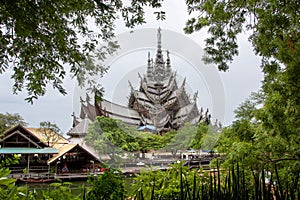 Thai Asia pagoda timber wooden consession