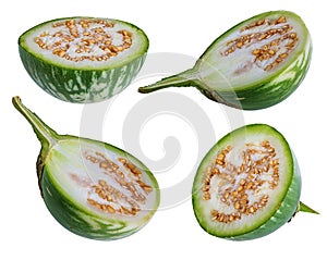 Thai aubergines  Kermit, or Lao green-striped aubergines photo