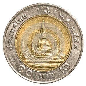 10 thai baht coin photo