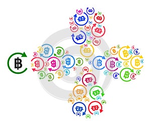 Thai Baht Repay Icon Bright Centrifugal Explosion