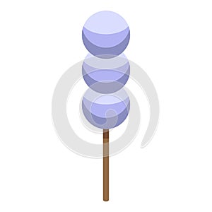 Thai balls stick icon, isometric style