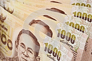 Thai Banknote of 1000 Baht background