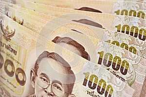 Thai Banknote of 1000 Baht background