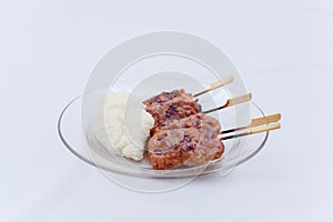 Thai barbecue with rice stick