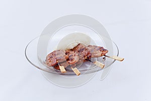 Thai barbecue with rice stick