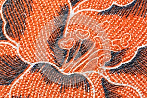 Thai Batik sarong flower pattern.