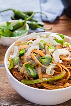 Thai beef noodles