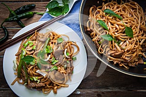 Thai beef noodles