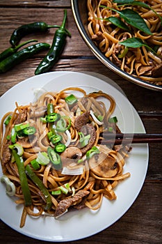 Thai beef noodles